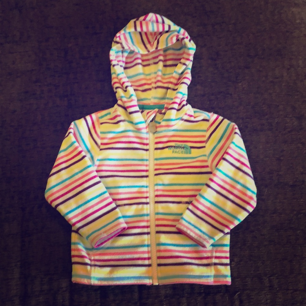 North Face Baby girls full zip hoodie 6-12 Months